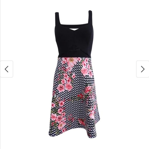 Guess Fit and Flare Cutout Dress - Picture 1 of 7